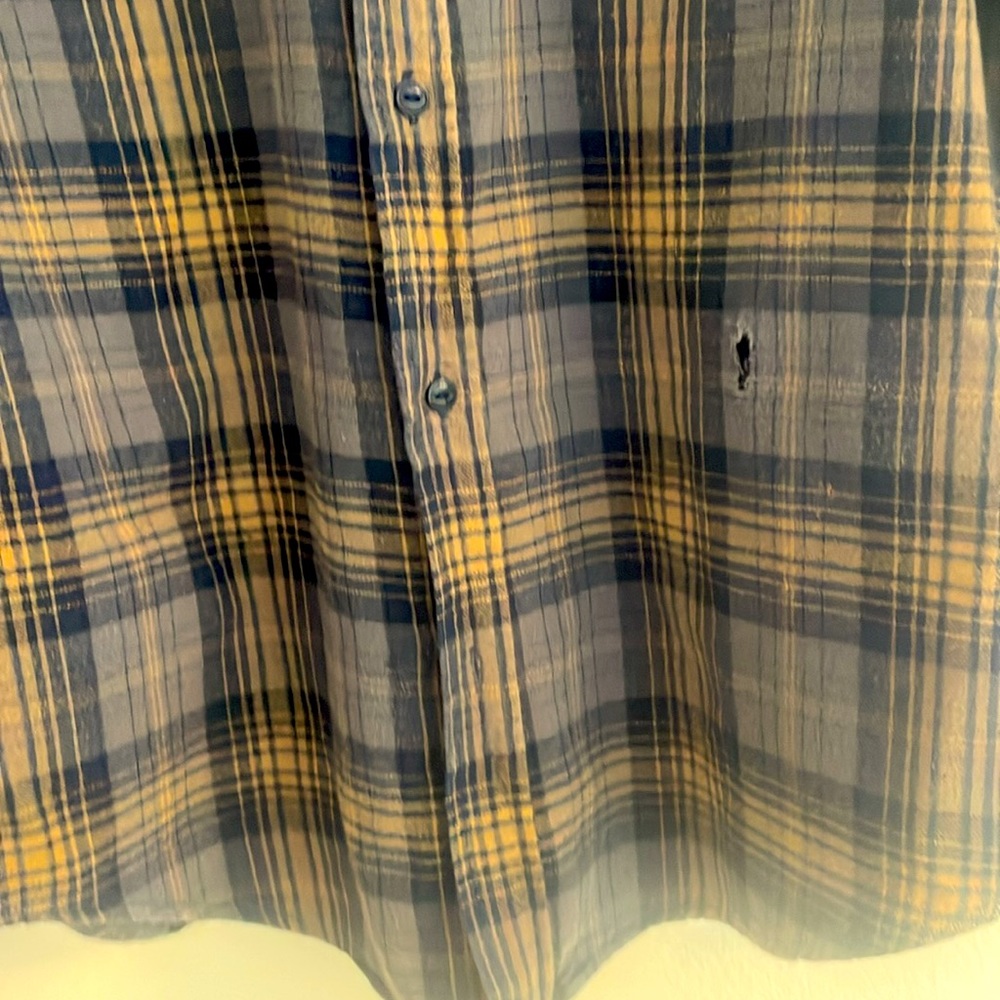 **SOLD**Distressed Flannel Long Sleeve (M) - Picture 4 of 4